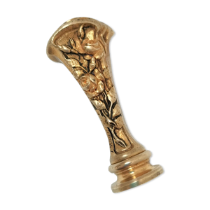 Sceau cachet en bronze doré art
