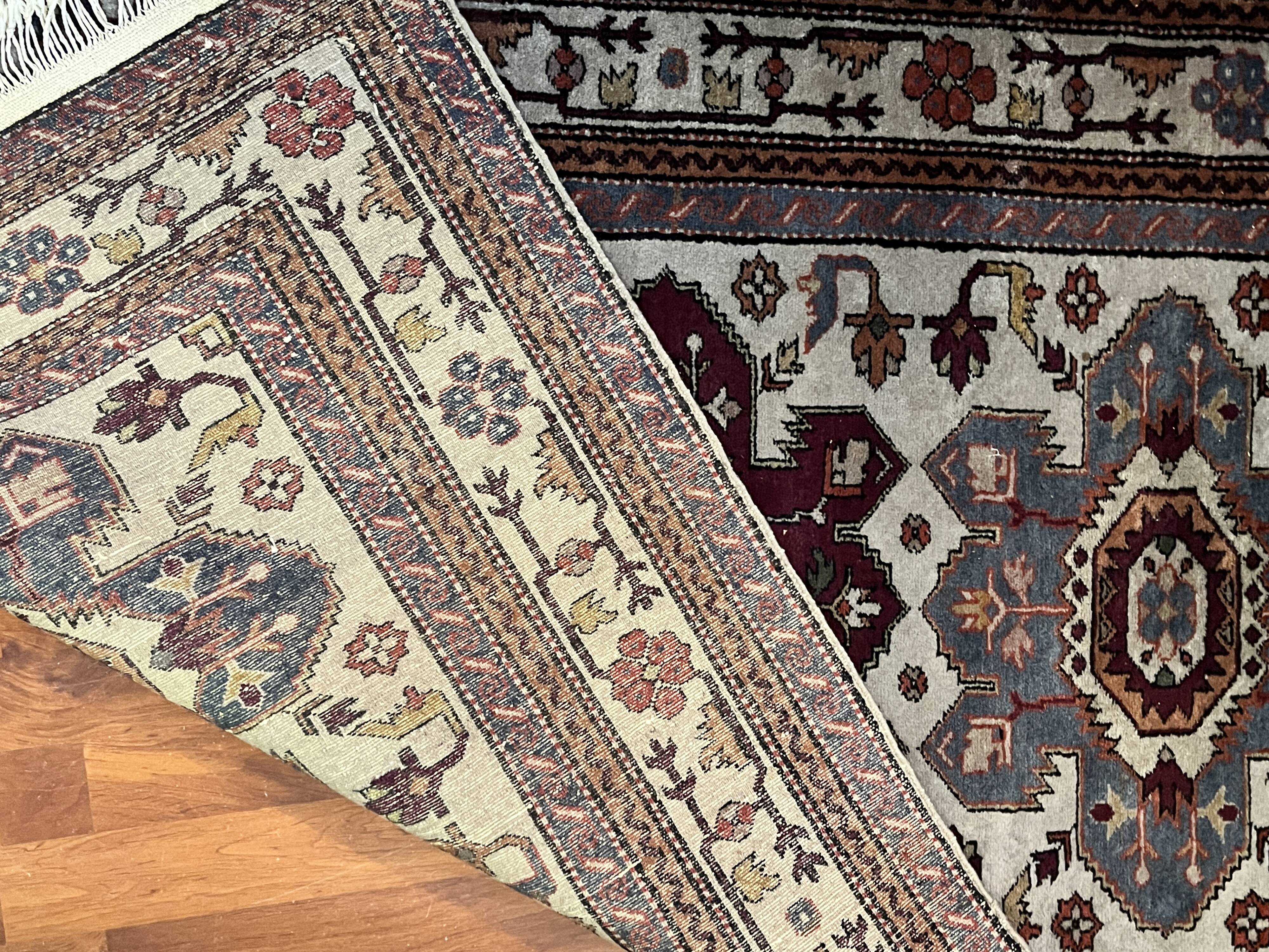 Antique handmade Caucasian wool carpet from Dagestan, 20th century