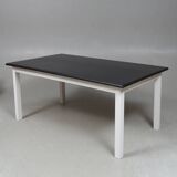 Vintage 180 cm suede dining table