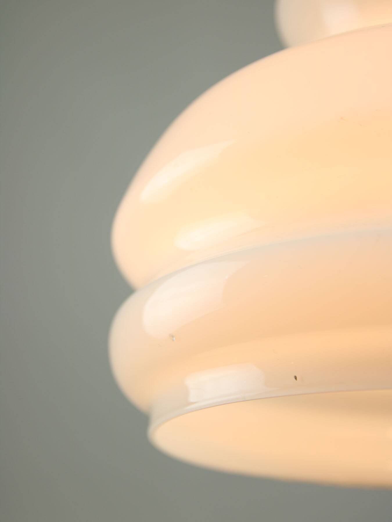 Mid-century italian brass and opaline pendant lamp, 1950s