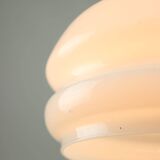 Mid-century italian brass and opaline pendant lamp, 1950s