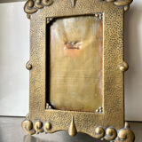 Art nouveau brass metal frame