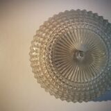 Vintage crystal glass wall ceiling light from the 70s