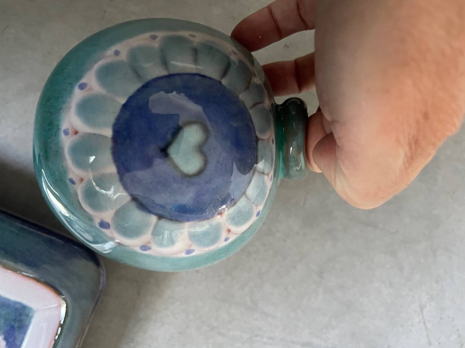 Lot of trays and vases by Cloutier Ceramics.