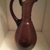 1 Biot bubble blown glass carafe, violet