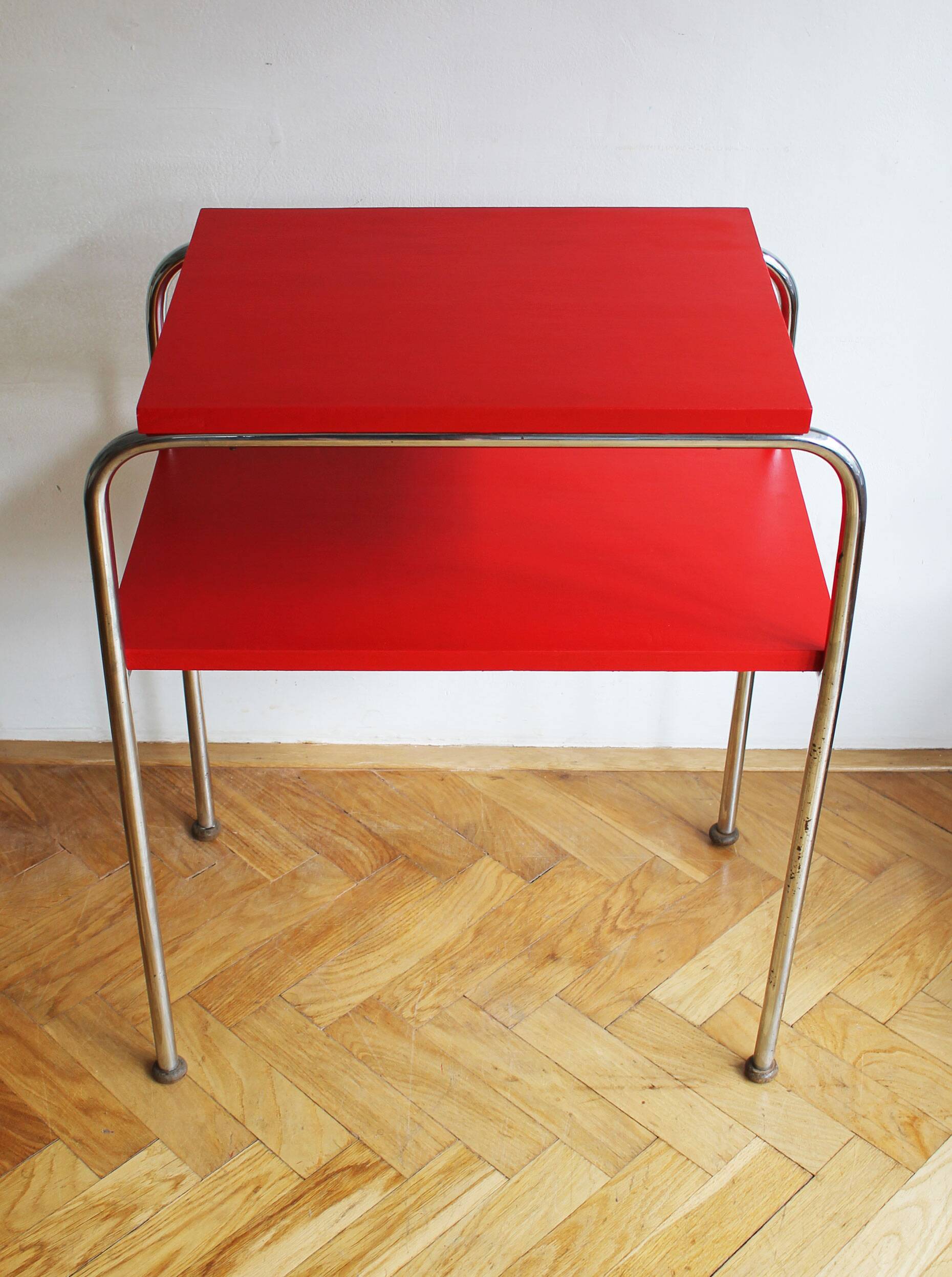 1930's Modernist Tubular Side Table model R 7 by Slezak