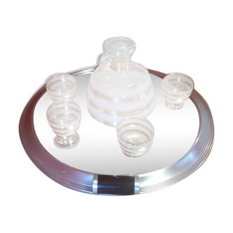 Carafe set, glasses, liqueur tray