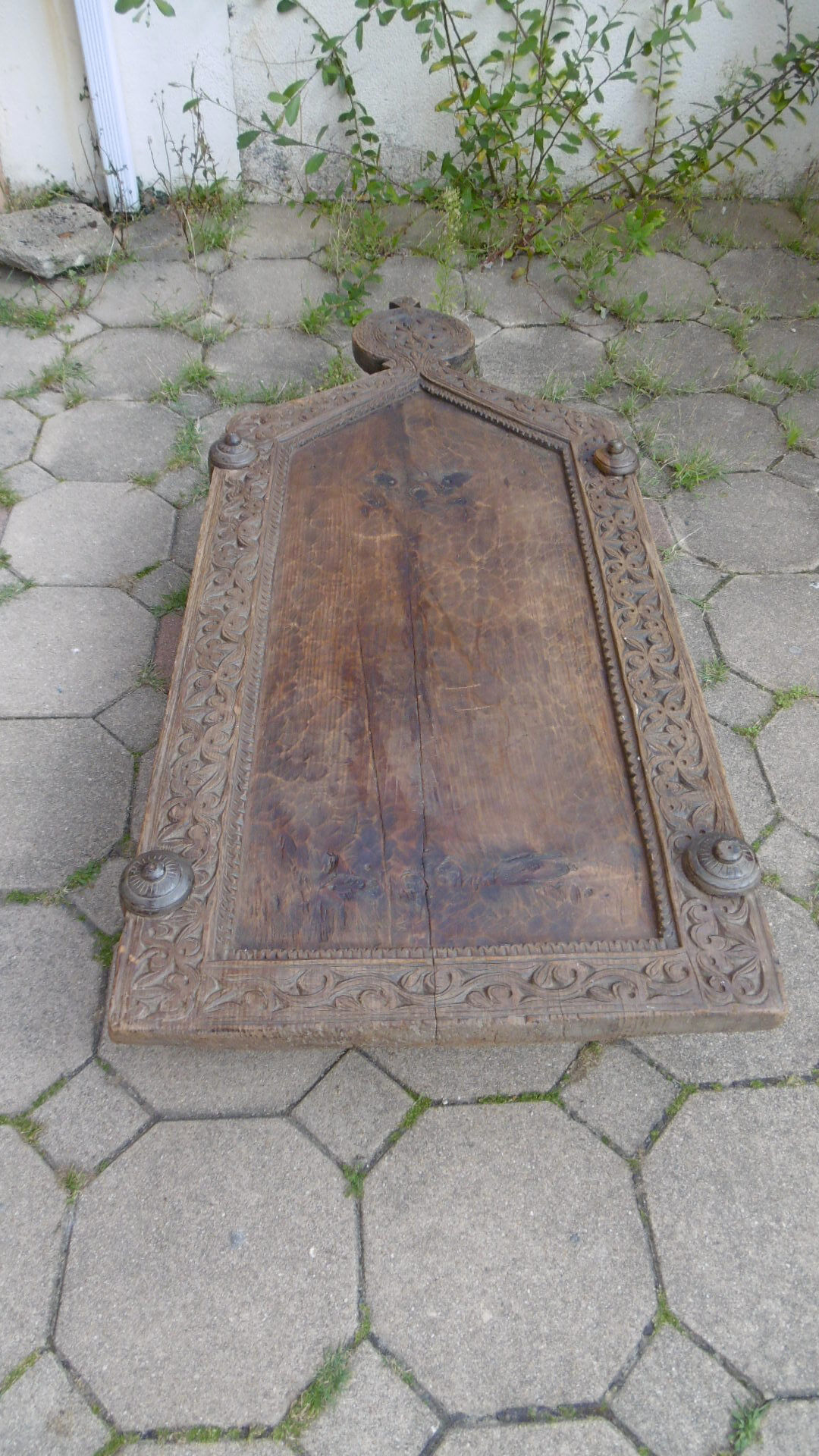Ancient indian coffee table - massive teak