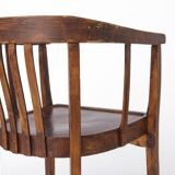 Vintage Armchair 1950s Germany, Beech Wood, Mid Century Accent Chair