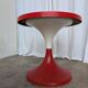 Vintage Red Tulip Table by Meblo Yugoslavia / Pedestal Table