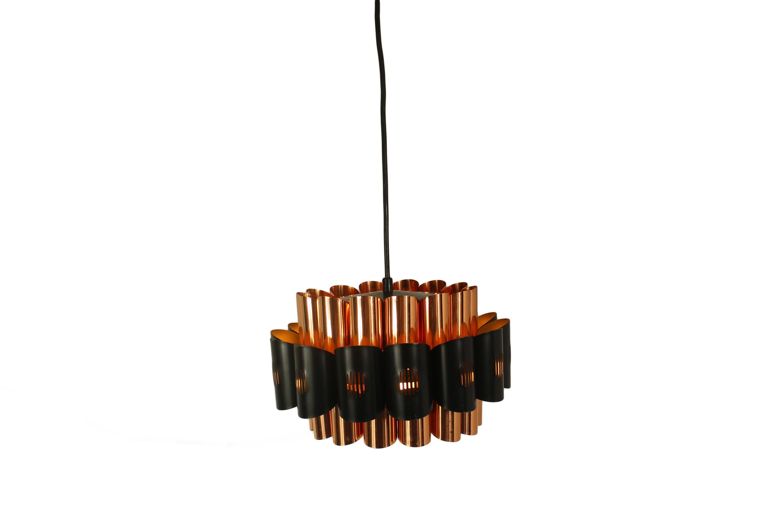 Vintage danish hanging lamp by Werner Schou for Cornell Electro 1970s