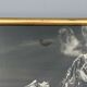 Old artistic photo in black and white Mountain Golden frame