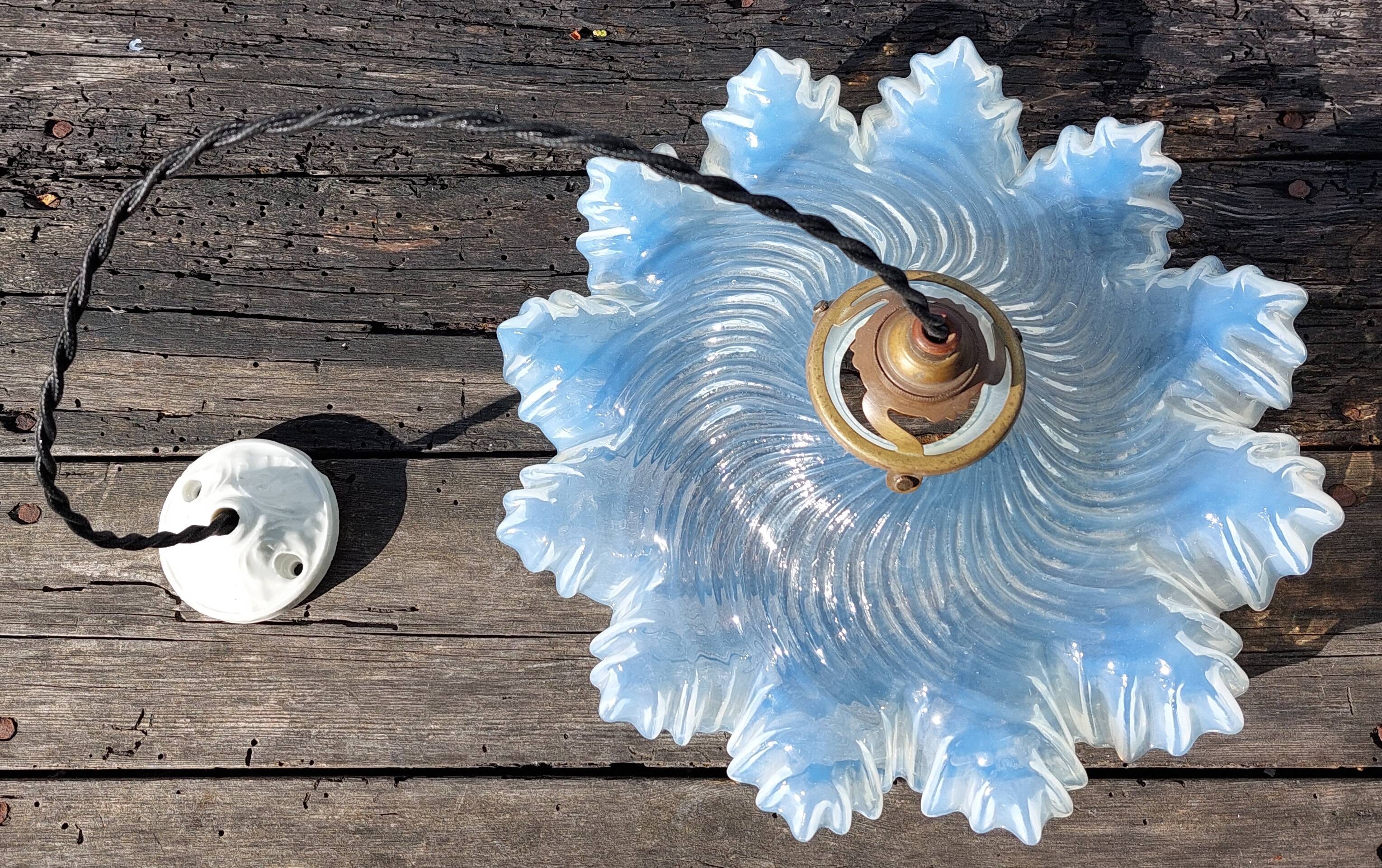 Opalescent glass hanging