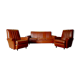 Vintage lounge, convertible Canape and 2 armchairs