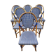 Series of 6 rattan chairs "parisian" vintage terrace