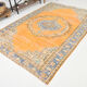 6x9 orange madallion oushak rug, 288x194cm