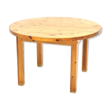 Pine dining table, suede, 1970