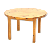 Pine dining table, suede, 1970