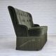 1970s, Danish 3-seater sofa, furniture velour, beech wood legs.