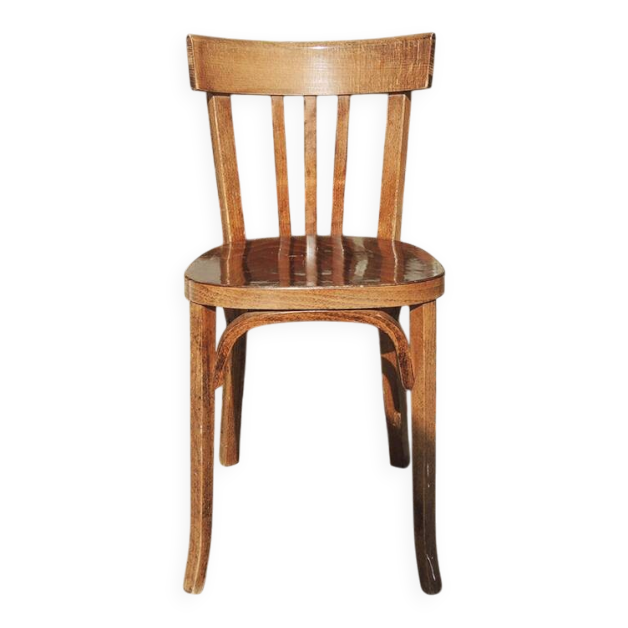 Old wooden bistro chair Baumann No 84