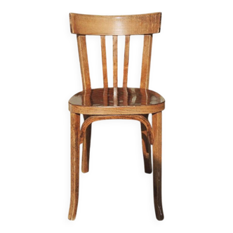 Old wooden bistro chair Baumann No 84