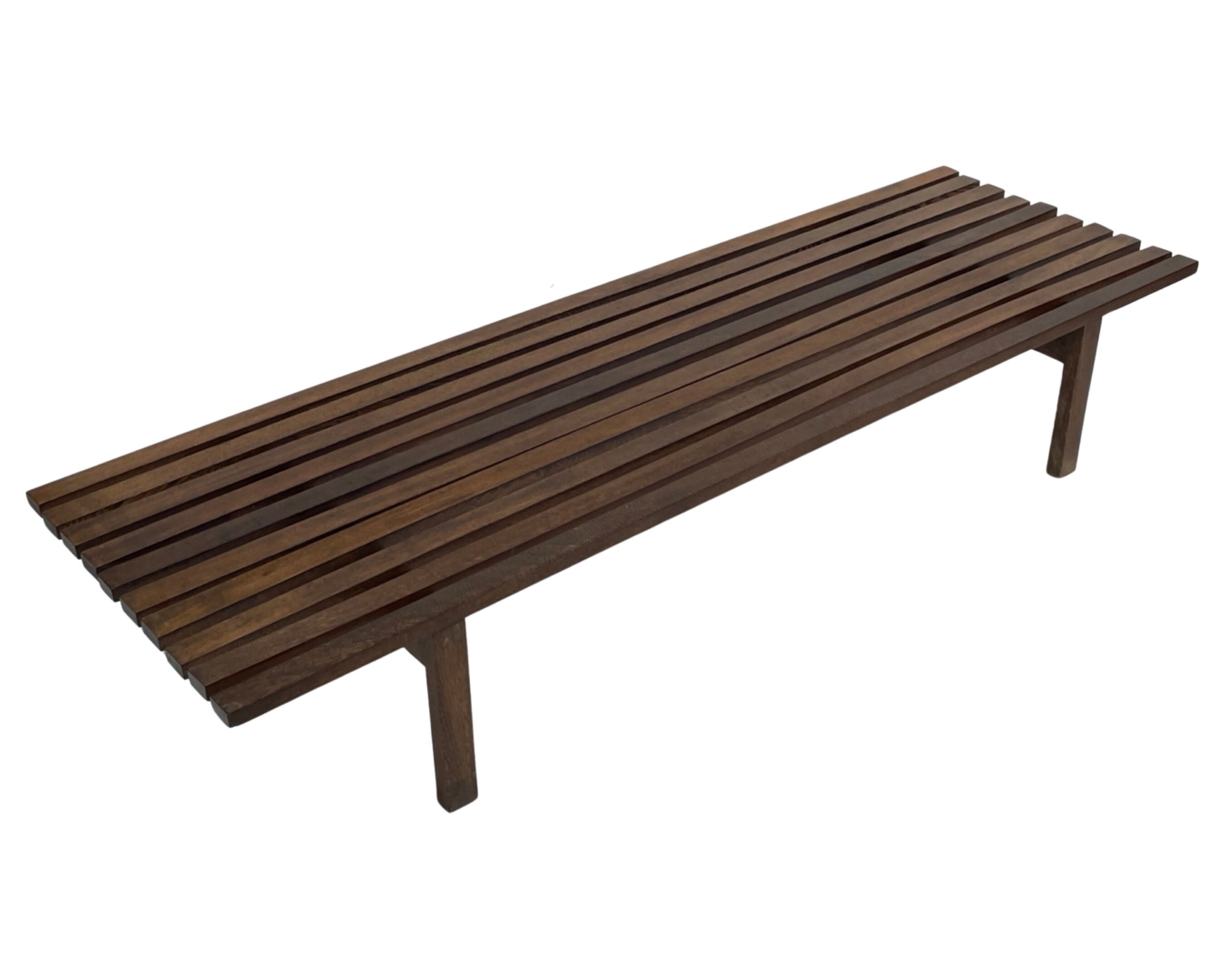 Slatted bench table wenge wood Martin Visser style 60's