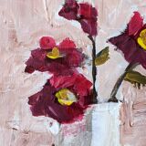 Acrylic on canvas small painting contemporary still life