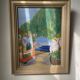Oil on panel Sanary beach 1950