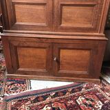 Oak library or curiosity cabinet showcase