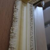 Old carved wooden mirror frame