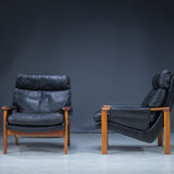 Mid-Century Leather Tessa T21 Living Room Sets 1970s, Set of 3