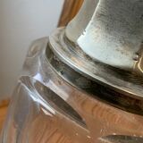 Antique crystal bottle and silver frame diamond punch perfume