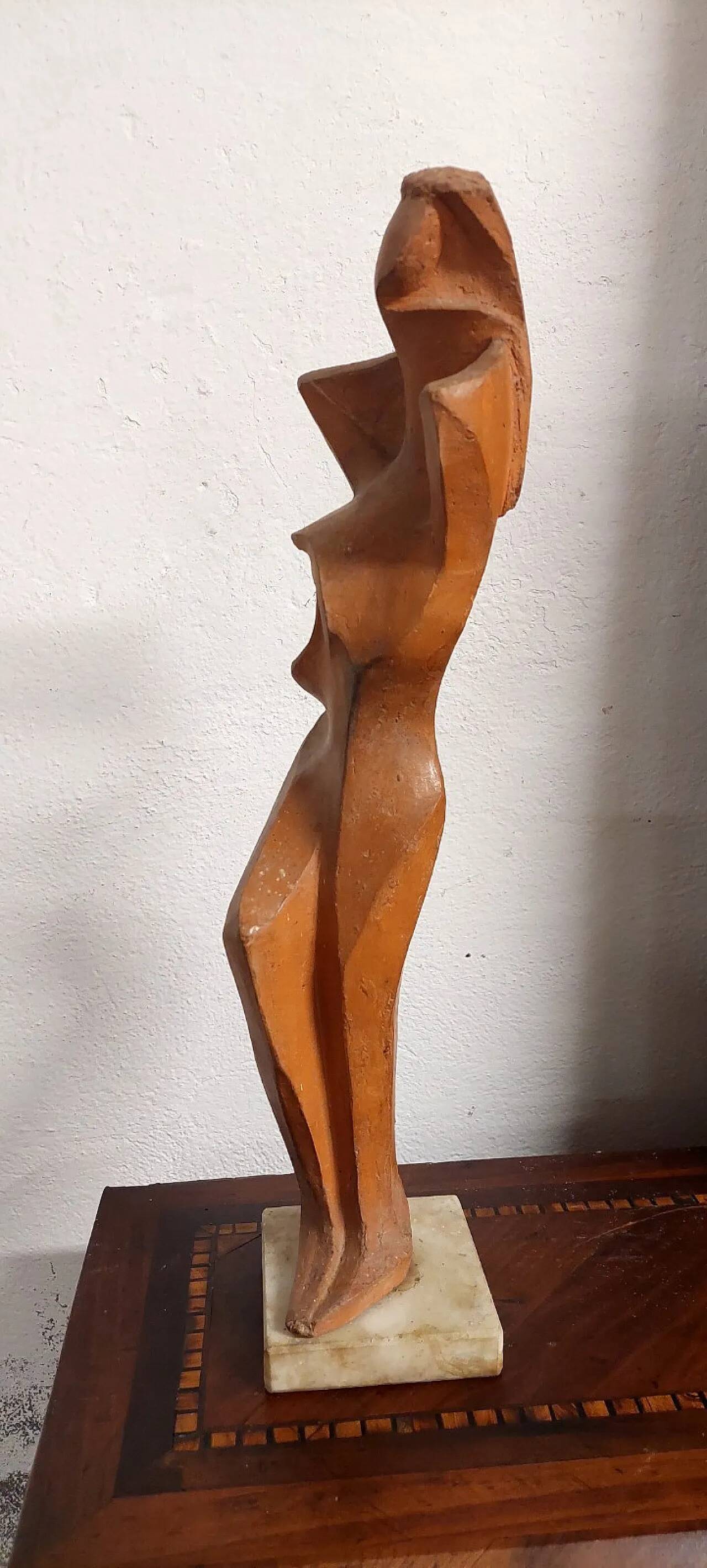Terracotta female figure by Alberto Sparapani, 20th century