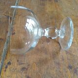 8 crystal champagne glasses, ball base