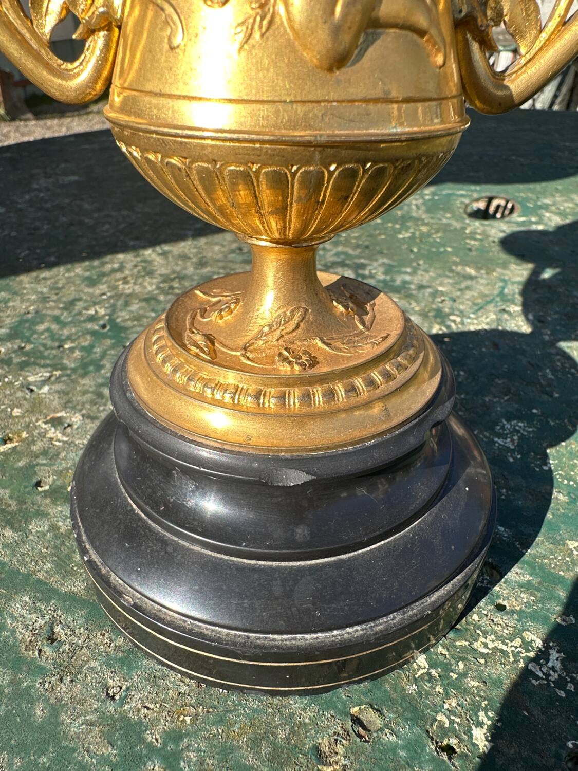 Pair of gilded bronze candlesticks
