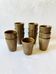 Set of 12 glazed stoneware cups, Digoin Stoneware Pots