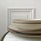 Vintage speckled sandstone plate duos