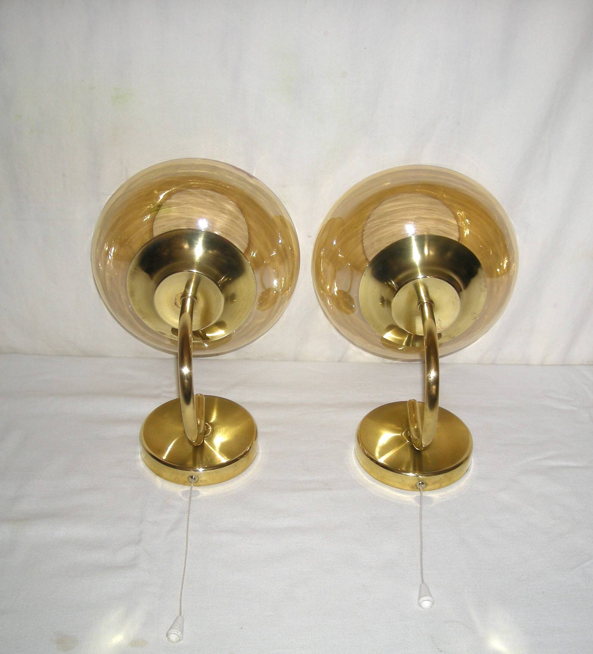 pair of wall lights from the 1970s