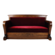 Empire Walnut Red Sofa, early 19th Century