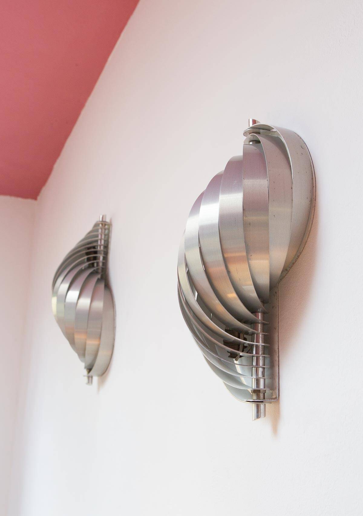 Set 2 wall lamps + floor lamp Gordes / Moon Henri Mathieu