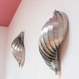 Set 2 wall lamps + floor lamp Gordes / Moon Henri Mathieu