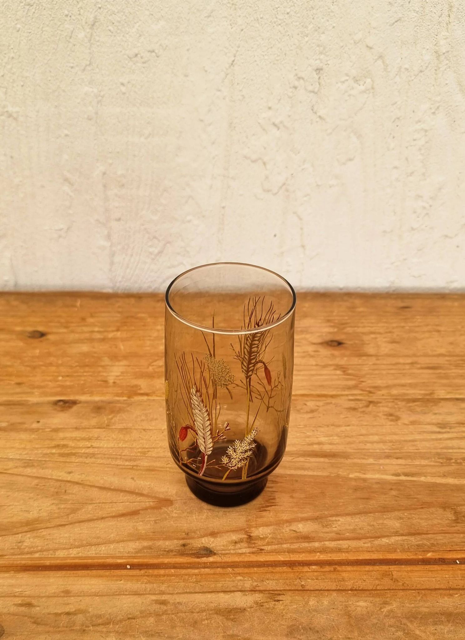 Vintage orangeade service J.G. Durand Tivoli in smoked glass, 7 pieces.
