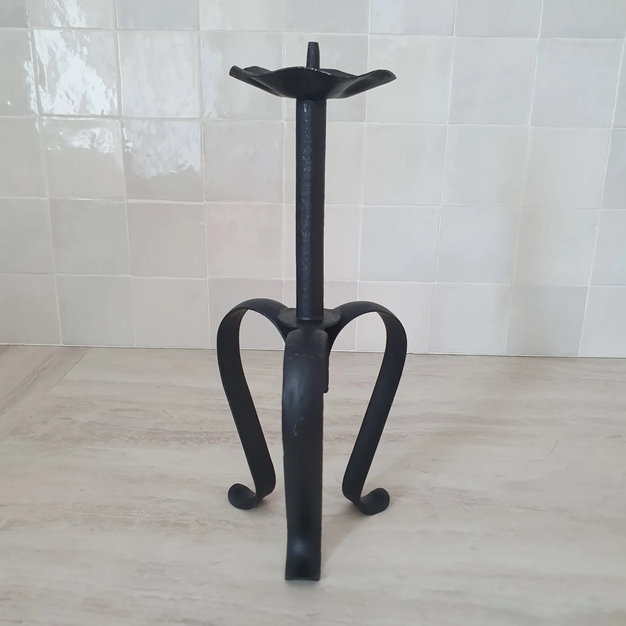 Large metal candlestick