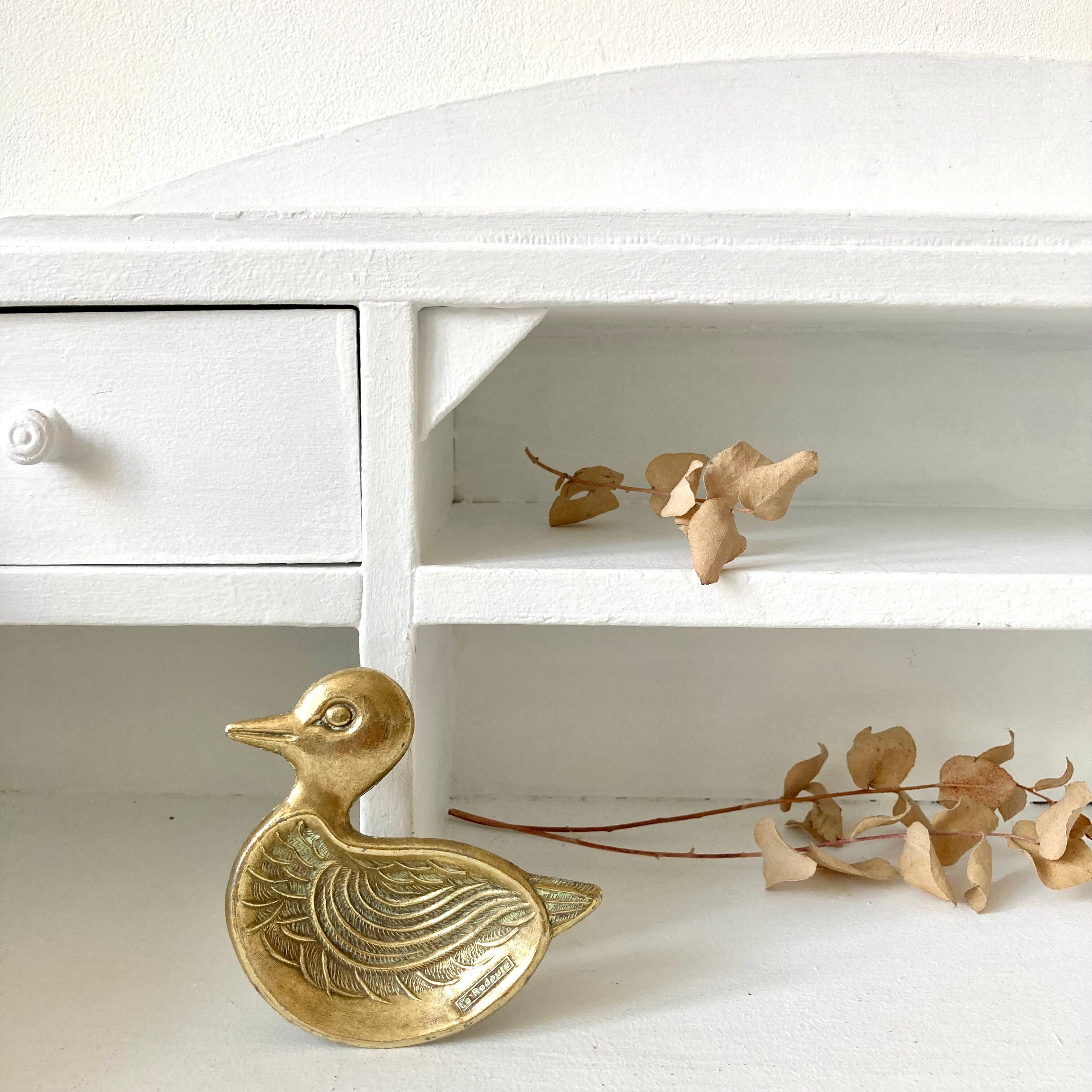 Brass ashtray duck