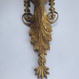 Pair of wall sconces candle holders in Empire style in bronze