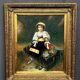 Portrait of a flower girl in a beautiful baguette frame.