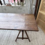 XXL trestle farm table 4m and its benches