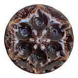 Service of 6 snail plates, signed Vallauris