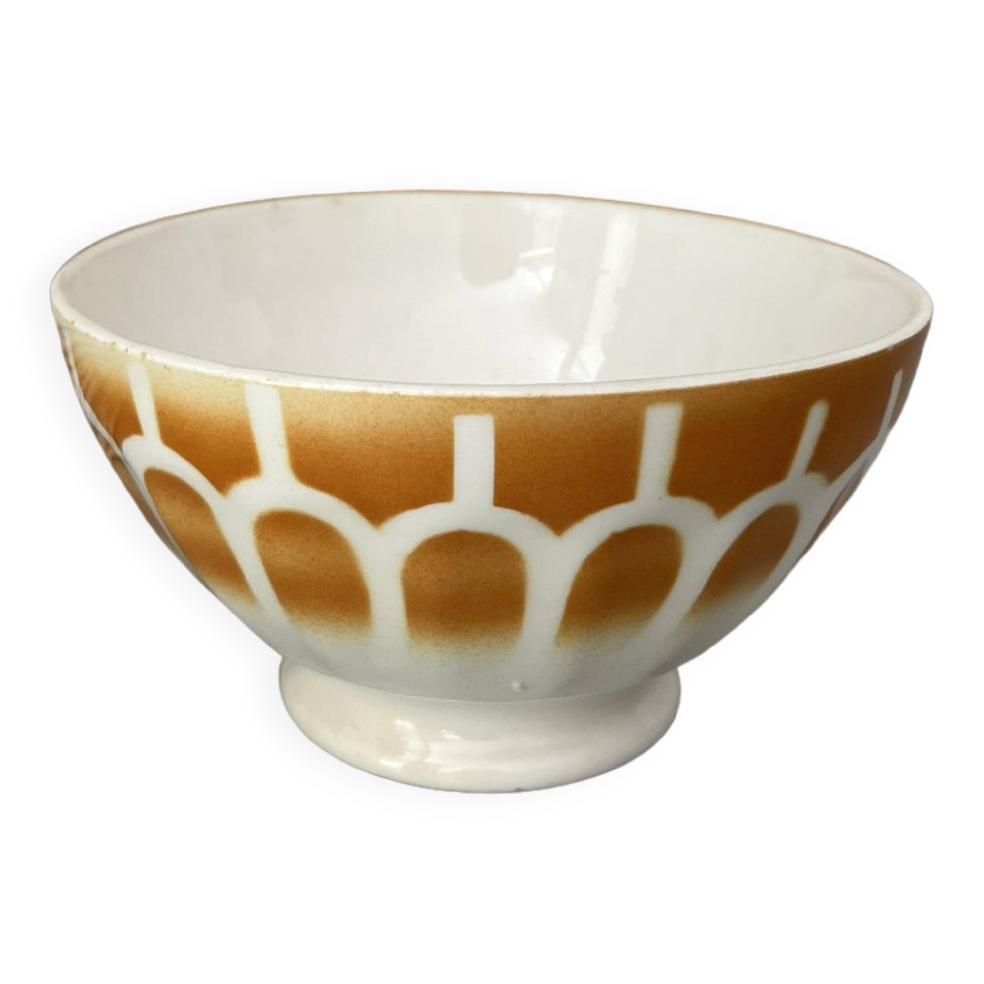 Faience faceted bowl