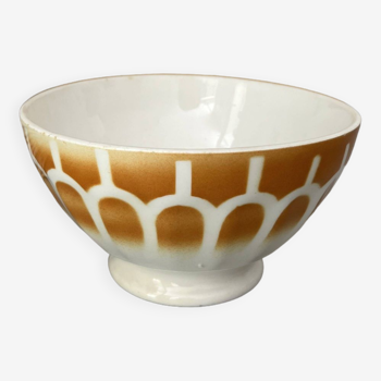 Faience faceted bowl